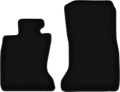 Produktbild von Wielganizator Velours-Autoteppiche vorne – passend für BMW 7 F01 (Limousine, Bj. 2008-2015) –  schwarz, passgenau, mit Befestigungen set 2 Stk.