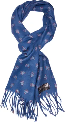 Image de Brubaker Echarpe Cashmirillo - env. 30 x 180cm Légèrement chaude et douillette - Automne et hiver Echarpe douillette - Etole avec franges pour femmes, Noël bleu