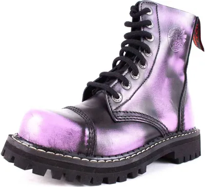 Obrázek produktu pro ANGRY ITCH 8-Hole Purple Rub-Off Ranger Kožené boty Steel Toe Cap EU48