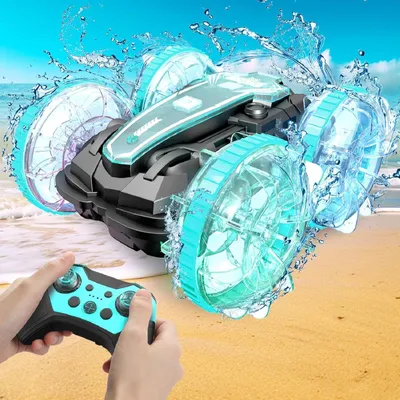Produktbild von MODFU Ferngesteuerte Autos, Wasserdichtes RC Auto für Kinder, Amphibienfahrzeug, LED-Licht, ferngesteuert, Stunt & Offroad Spielspaß