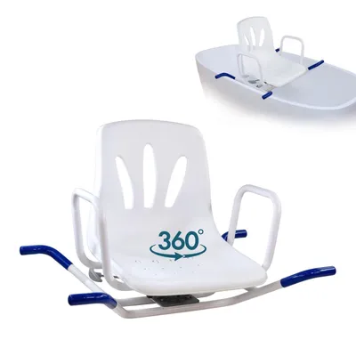 Produktbild von Drehbarer Duschstuhl Badewannensitz Senioren Mobiclinic 360º drehbar, Drehstuhl Dusche Duschstuhl mit Armlehnen und Rückenlehne Verstellbar Lago
