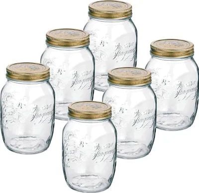 Produktbild von Quattro Stagioni Einmachglas 1000ml - 6 Stück