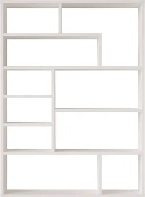Produktbild von Bücherregal Rebecca Mobili Iroko 123,5x90x22 Spanplatte Weiß Modern