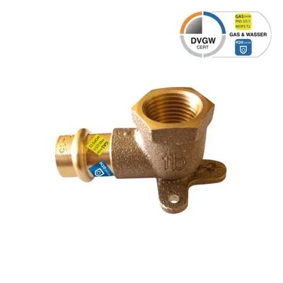 Produktbild von Sanpro Pressfitting Wandwinkel - Wandscheibe IG, Größe V 15 - 1/2" - 34 mm