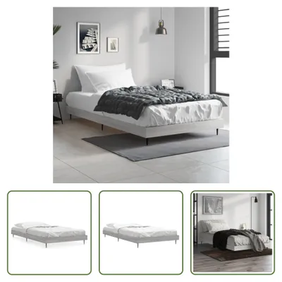 Produktbild von The Living Store Bettgestell Grau Sonoma 90x200 cm Holzwerkstoff