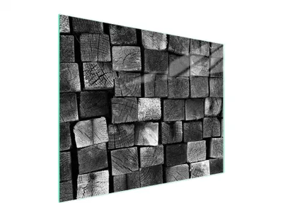 Produktbild von Schneidebrett aus Glas in Holzoptik 52x40 cm