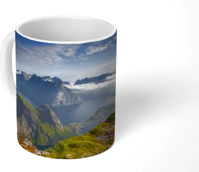 Produktbild von MuchoWow® Tasse Kaffeetasse Kaffeebecher 350 ml Sonnenaufgang in Norwegen Teetasse - Fototasse - Becher - Keramikbecher - Teebecher - Kaffeetasse - Bürotasse