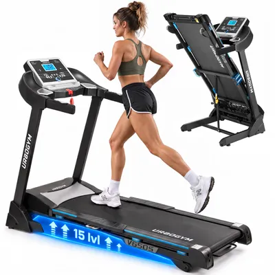 Produktbild von URBOGYM V650S Laufband für Zuhause, 16 km/h, 15 Steigungsstufen, 140 kg, 12 Programme, 126 x 45 cm Lauffläche, klappbar