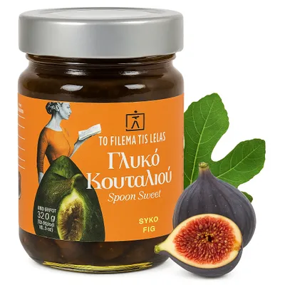 Produktbild von Griechische Feigenkonfitüre in Sirup 320 g – Traditionelle Delikatesse im Glas