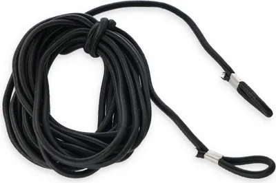 Produktbild von schwarzer Expander, Gummiseil, 7m Länge mit Schlaufen aus Gummi und Polyester