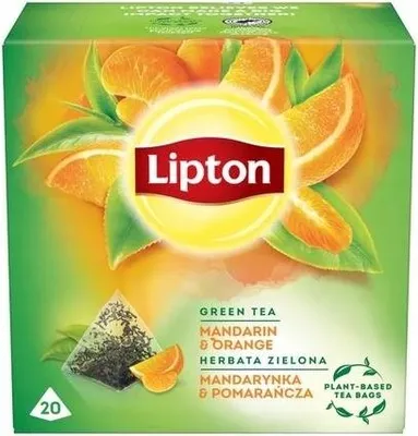 Zdjęcie produktu dla Lipton O Smaku Mandarynka I Pomarańcza Herbata Zielona Aromatyzowana 36 G (20 Torebek)