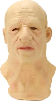 Produktbild von Halloween-Kopfmaske, Glatzkopf-Opa, Latex, realistische Gesichtsmaske, für Kostümparty