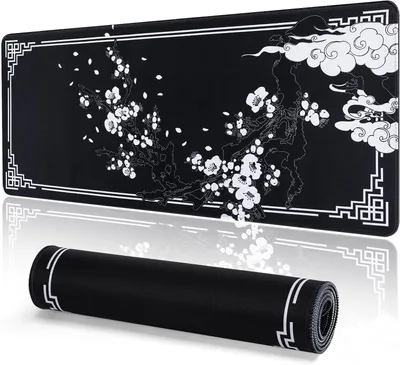 Obrázek produktu pro Velká podložka pod myš pro hraní (800 x 300 x 3 mm), extra velká podložka pod myš, která se umisťuje pod stůl, japonská podložka pod myš, herní klávesnice, podložka pod myš, velká