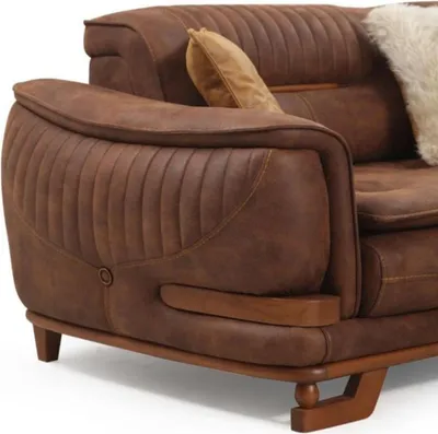 Produktbild von Luxus Dreibettsofa Dreisitzer Sofa 3 Sitzer Sofas Design Wohnzimmer Kunstleder