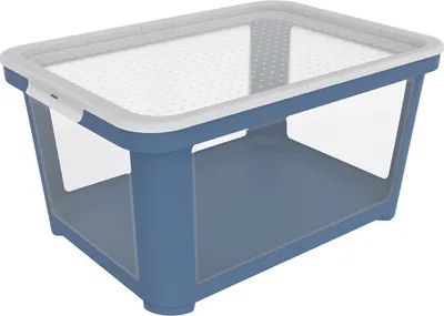 Produktbild von Box mit Stülpdeckel 45 l ALBRIS, Farbe:Horizon Blue