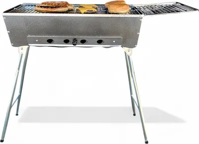 Produktbild von Schaschlikgrill Astana Deluxe Mangal aus rostfreiem Edelstahl mit BBQ Deckel Grillrost Ablage