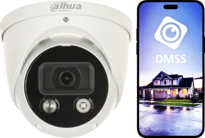 Obrázek produktu pro IP kamera Dahua, 8 Mpx, UHD, objektiv 2,8 mm, barevné snímání i za slabého osvětlení, podpora PoE, detekce osob a vozidel