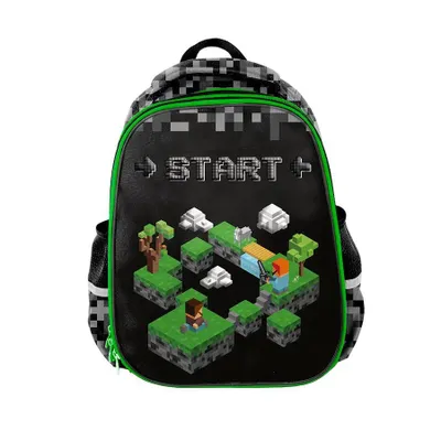 Produktbild von MINECRAFT Schulranzen Set 8in1 Ranzen Federmäppchen Turnbeutel PIXEL GAME
