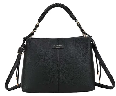 Produktbild von Gallantry, Damen Handtasche mit Spiralgriff und goldenen Metallgliedern, Schwarz