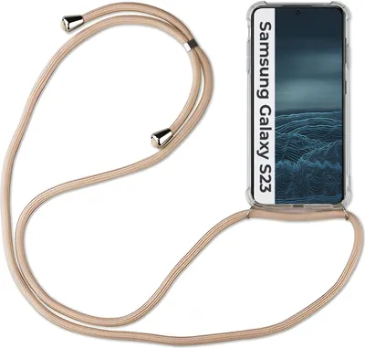Produktbild von Handykette für Samsung S21 S22 S23 S24 FE Plus Ultra Handyhülle mit Band Hülle Galaxy S23 Beige / Braun