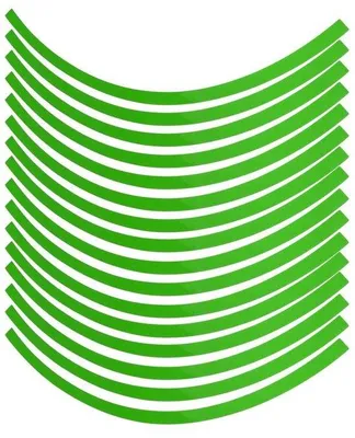 Productafbeelding van Famanu motorvelgstickers - Reflecterend - Lichtgroen