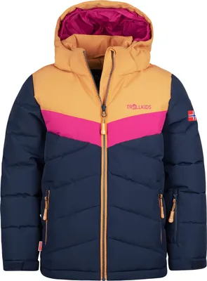 Produktbild von Trollkids Kinder Gryllefjord Isolationsjacke navy/honey/fireberry 152