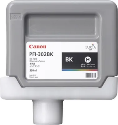 Produktbild von Canon PFI-302BK, Schwarz, Tinte auf Pigmentbasis, 330 ml