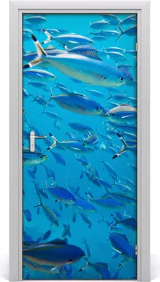 Produktbild von Tulup Türaufkleber 95x205 cm Dekorative Aufkleber Selbstklebend Wasserdichte Tapete Abnehmbar Schlafzimmer Wohnzimmer Wohnkultur - Coral Fisch