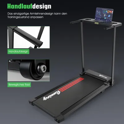 Zdjęcie produktu dla Loopband – Składany bieżnia – Bieżnia do biegania – Opaska fitness – Bieżnia do joggingu – Konstrukcja 2 w 1, składana