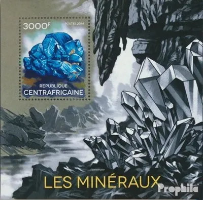 Produktbild von Briefmarken Zentralafrikanische Republik 2014 Mi Block 1174 (kompl. Ausgabe) postfrisch Mineralien