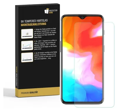 Produktbild von 1x 9H Hartglas für OnePlus 6T Panzerfolie Displayschutz Schutzglas KLAR Schutzfolie Panzerglas