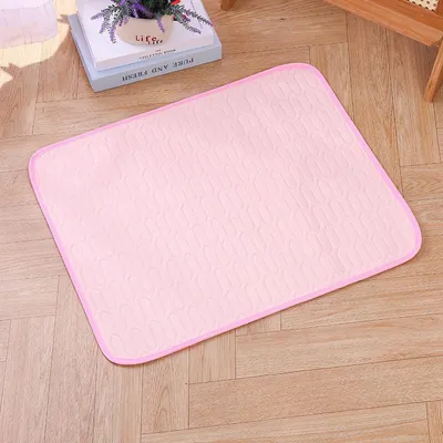 Image de Tapis rafraîchissant pour chien, tapis auto-refroidissant, 70x55 cm, rose, tapis respirant pour animaux de compagnie, tapis rafraîchissant pour chien lavable, base antidérapante pour une utilisation à la maison