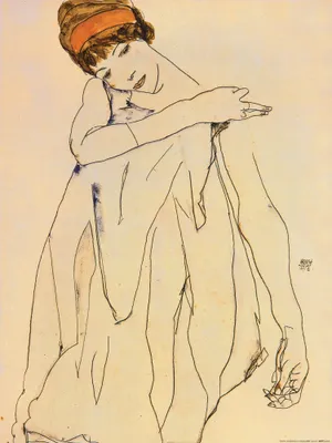 Produktbild von Egon Schiele Kunstdruck Bild - Die Tänzerin, 1913 (80 x 60 cm)