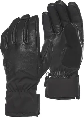 Schwarze Skihandschuhe "Tour Gloves" von Black Diamond; geeignet für kalte Wetterbedingungen.
