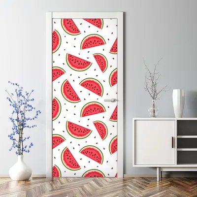 Produktbild von Dekorative Türposter selbstklebend Wandaufkleber Türaufkleber Wassermelonenscheibe 85 x 200 cm