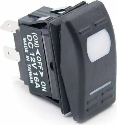 Produktbild von Kippschalter ON / OFF / M-ON 12 V LED, Kombischalter = 1 Kippschalter & 1x Kipptaster