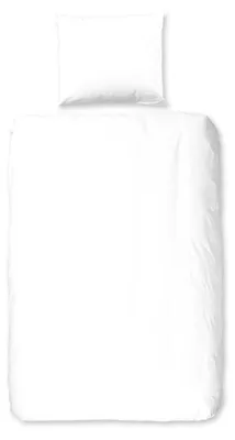 Immagine prodotto di Biancheria da letto "Uni" - Bianco - (140x220 cm) - 100% cotone