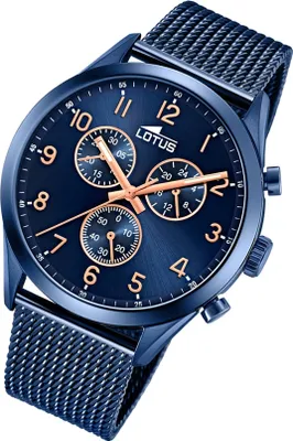 Produktbild von Lotus Herren Uhr Minimalist Sport Edelstahl Armbanduhr blau UL18638/1