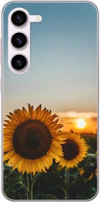 Produktbild von König Design Hülle kompatibel mit Samsung Galaxy S23 Plus Kunststoff Soft Handyhülle - Handy Case Sonnenblumen