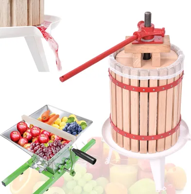 Obrázok produktu pre LZQ 18L lis na šťavu Apple Press Lis na ovocie s lisovacou tkaninou so 7L ovocným mlynom Mash Mill