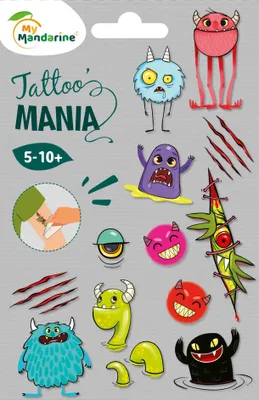 Produktbild von Avenue Mandarine 10x Tattoo' Mania, Monster - Mehrfarbig CC053C