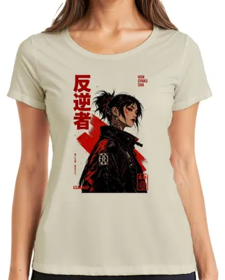 Immagine prodotto di Maglietta da donna a tema anime giapponese, stile techwear e streetwear, ispirata agli anni 2000, taglia L, colore naturale