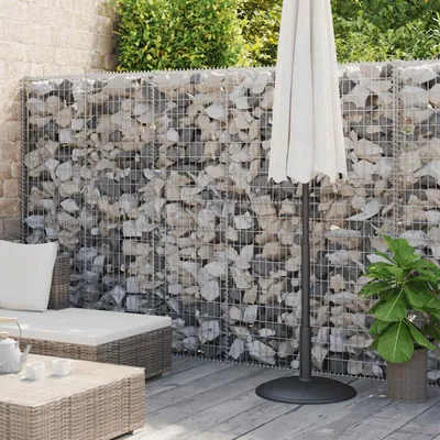 Obrázek produktu pro vidaXL Gabionová stěna s krytem z pozinkované oceli 900x30x200 cm