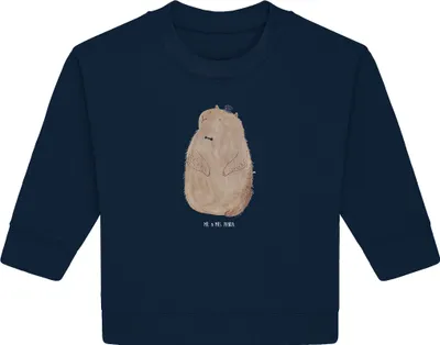 Produktbild von Mr. & Mrs. Panda Organic Baby Pullover Murmeltier 24. - 36. Monat - French Navy - Geschenk, Knigge, Bullover, Respekt, Anstand, Lustige Sprüche, Fröhlichkeit