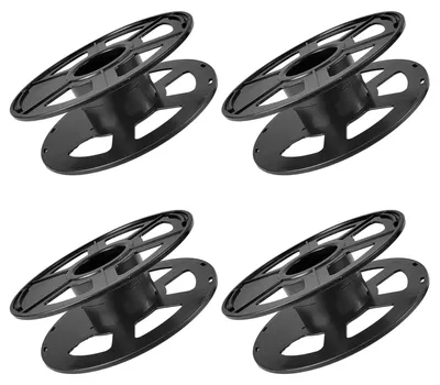 Immagine prodotto di Avvolgicavo vuoto - Ø 250 mm - Plastica - Nero - Set da 4 pezzi