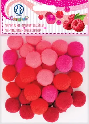 Produktbild von ASTRA 20 mm Pompoms - Raspberry Kruśniak Astra Creativo