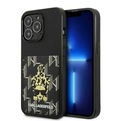 Produktbild von Fall Karl Lagerfeld Karlimals Cardslot Na Iphone 13 Pro / Iphone 13 - Schwarz