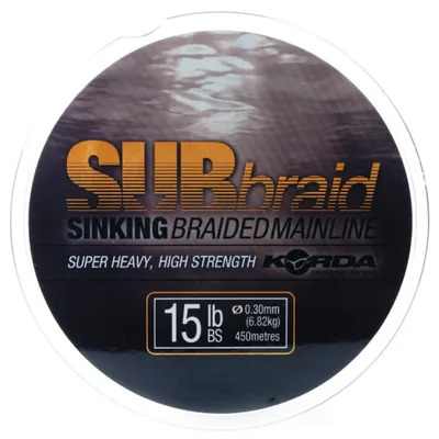 Obrázok produktu pre Korda Subbraid Mainline 15 lb 1200 m vodcovská pletenka