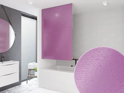 Produktbild von Basic Duschrollo Modell Laser Lila 7 Breiten zur Wahl (60x240 cm)
