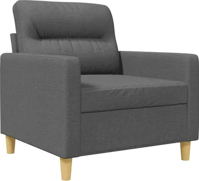 Immagine prodotto di vidaXL Divano poltrona grigio scuro 60 cm tessuto